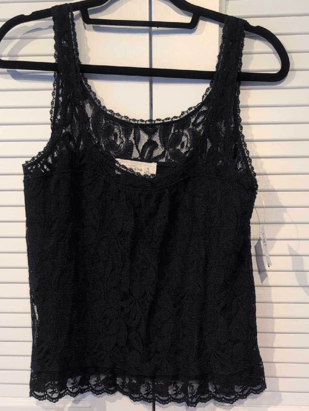 Abercrombie & Fitch Black Lace Tank Camisole